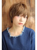 明るめカラー(^^)ベージュ系カラーのショートボブ(^^)☆