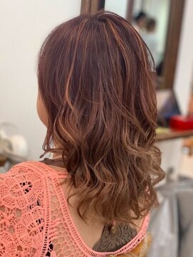 クアトロ グランシュ 川崎店(QUATRO × GranCieux) 【QUATRO川崎】ピンク系　ハイライト　谷口星利奈