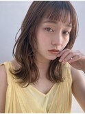 【GARDEN田中麻由】ゆるふわレイヤー毛先パーマフォギーベージュ