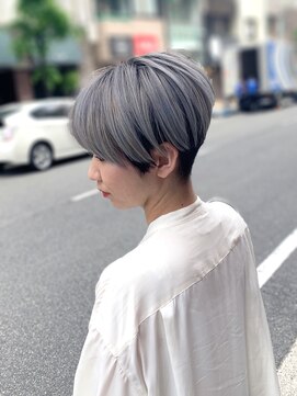 テトテ 天王寺店(tetote) #シルバーラベージュ #ハンサムショート #小顔