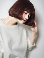 センス(SENSE) 東京カットがうまい店5選【SENSE自由が丘】赤髪パッツンボブ