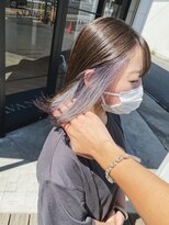 チェレ ロッソ 金剛店(Chere rosso)&nbsp;インナーカラー×シルバーグレー×デザインカラー