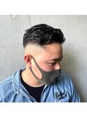 アップバング スキンフェード