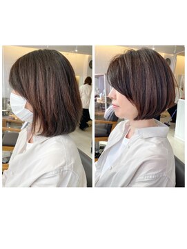 レリーキルト 岡本(RelyQuilt) お客様before&after5/髪質改善/ショート/ボブ/【岡本/三宮】