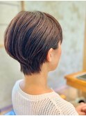 ショートボブ大人ノーブルまるみショート小顔ツヤ髪