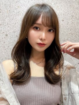 ルームバイシー 新宿(Loom. by Sea) 韓国風前髪×ショコラアッシュ【髪質改善/新宿/ふんわりカール】