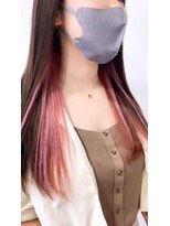 ルートエイチ 市川(Root H) 斜めバンググレージュカラーデザインカラーシルキーベージュ