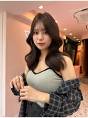 韓国ヘア/くびれヘア/前髪あり/ワンホンヘア/渋谷