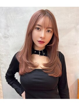 ロンドアベニール 北千住(Lond avenir) 韓国風レイヤーカット ピンクベージュ 西田大樹