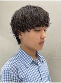 無造作パーマスパイラルパーママッシュツーブロック名古屋栄