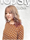 ミディアム×ハイトーンパーマ×美髪