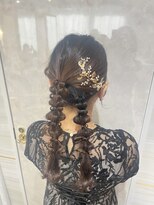 エルバイラビス 大宮(elu by lovis)&nbsp;《Ami》編みおろしtwin/前髪パーマ/結婚式ヘア/ヘアセット