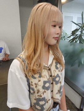 レコ 渋谷(LECO) ケアブリーチハイトーンベージュロングヘア