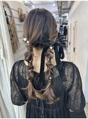 【杏実】ツイン編み下ろし　結婚式ヘアセット