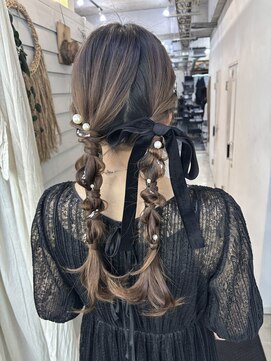 ジゼル 博多(GiseL) 【杏実】ツイン編み下ろし　結婚式ヘアセット