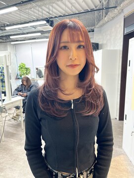 リミットバイアフィナー 大宮店(limit by Afinar) ザクザクレイヤー×ピンクベージュ