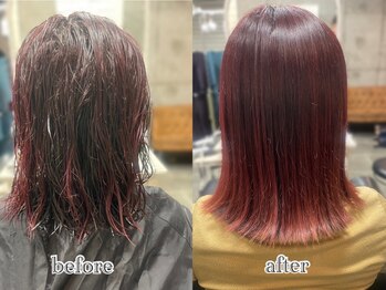 シュエット(CHOUETTE)の写真/【ブリーチ毛でも◎】諦めていた縮毛もダメージレスに優しく仕上げる＃糟屋