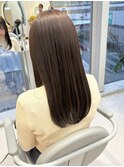 髪質改善バイカルテ美髪ストレートオリーブグレージュ小顔ツヤ髪