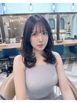 ロンドアベニール 北千住(Lond avenir)&nbsp;くびれヘア/顔周り/韓国/レイヤーカット/黒髪/ロング/前髪北千住