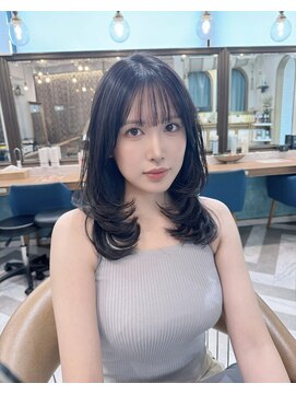 ロンドアベニール 北千住(Lond avenir) くびれヘア/顔周り/韓国/レイヤーカット/黒髪/ロング/前髪北千住