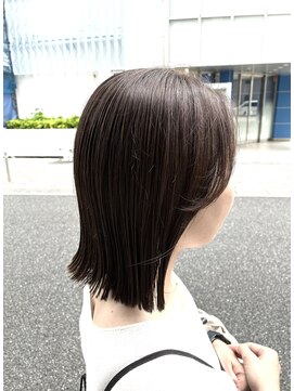 オーガニック アトリエ 大宮(organic+atelier) 切りっぱなしボブミルクティーベージュ透明感カラー20代30代