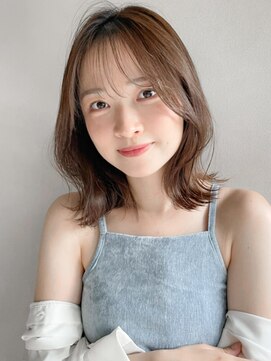 リヤン 表参道(lyann) ココアベージュ小顔シースルーバング前髪うるツヤ#537f1130