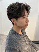MEN’S HAIR/フェザーパーマ/刈り上げセンターパート/Ayana