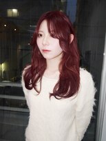229&nbsp;wine red ワインレッド　レイヤーカット