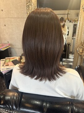 ノイズヘアー(NOISEHAIR) 外ハネミディ×ベージュカラー