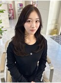 ハッシュカット/韓国レイヤー/顔周りレイヤー/韓国風