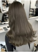 ◇【ダメージレス透明感ダブルカラー】ブリーチなしグレージュ
