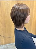 ミルクティーベージュレイヤーボブ【佐藤和弥】