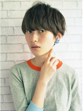 ナヌーク シブヤ(nanuk shibuya) マッシュなベビーショート◇オリーブアッシュ系カラー