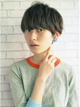 マッシュなベビーショート オリーブアッシュ系カラー L ナヌーク シブヤ Nanuk Shibuya のヘア カタログ ホットペッパービューティー