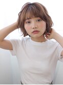 無造作パーマ風ボブ/marche田嶋