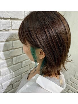 アジールヘア 池袋東口店(agir hair) きりっぱなしボブ×イヤリングカラー
