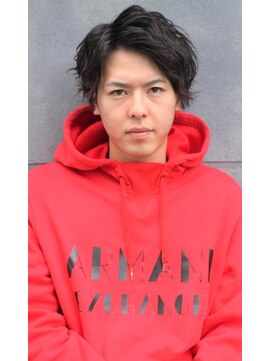 ノイセル 西本町(Noisyle) ソフトツイストスパイラル　ストリート　アップバングパーマ