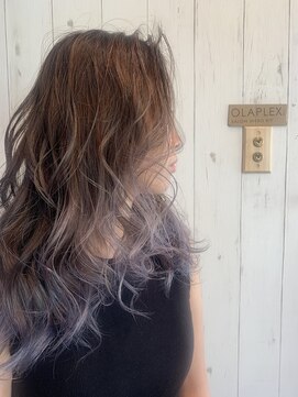 ウミマチ(umi machi) umi machi 前上がりシルバーグラデーション　2021/8/20