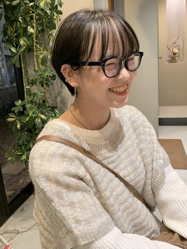 ヘアー アイス ルーチェ(HAIR ICI LUCE) ショート バングカラー 前髪インナー インナーショート 担当落合