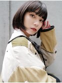 黒髪大人ワンカールボブ×厚めバング