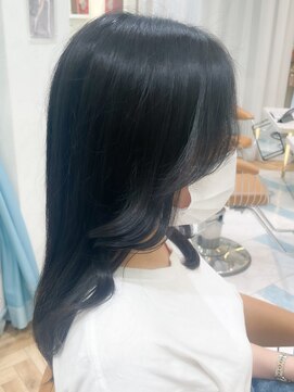 ロンドプランタン 恵比寿(Lond Printemps) 黒髪大人ミディアム似合わせカット　伸ばしかけの韓国ヘア