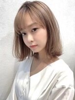 小顔ミディアム☆透け感