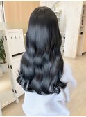大人可愛い大人美人ふんわりカール小顔カットオリーブアッシュ