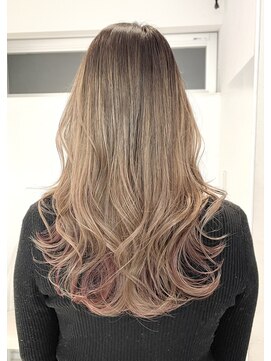 ミチオ ノザワ ヘアサロン ギンザ(Michio Nozawa HAIR SALON Ginza) バレイヤージュ☆ミルクティー☆インナーピンク☆エアタッチ☆