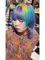 ヘアスタジオ アルス 御池店(hair Studio A.R.S) デザインカラーウルフカット派手髪個性派カラー