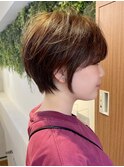 ●大人可愛い30代40代50代小顔マッシュショートボブウルフカット