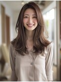★暗めカラーグランマッシュフェイスフレーミングデザインカラー