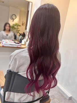 紡 #ヘアカラーピンク