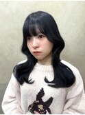 レイヤーカット/ブルーブラック/ブリーチなし/イメチェン/美髪