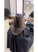 バレイヤージュ×レイヤーカット